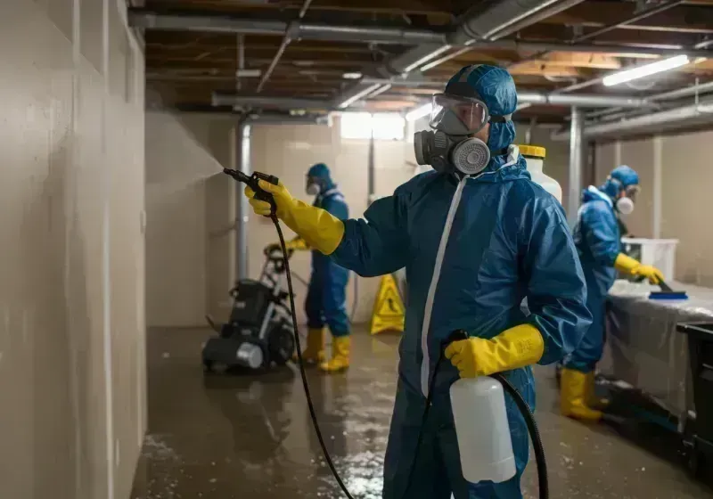 Basement Sanitization and Antimicrobial Treatment process in DuPage County, IL