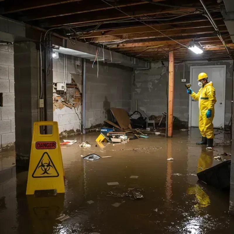 Flooded Basement Electrical Hazard in DuPage County, IL Property